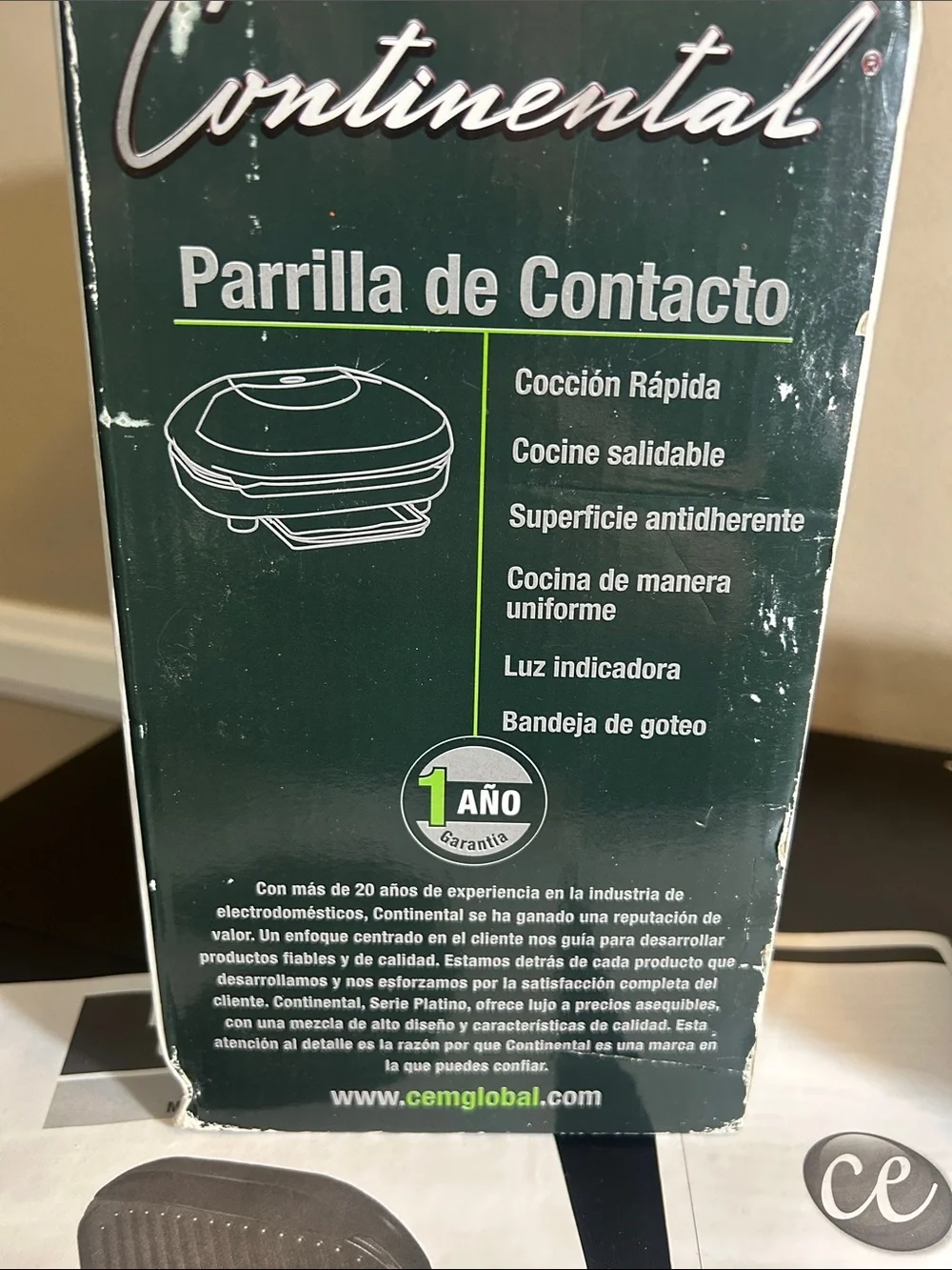 Continental Electric Contact Grill (Model CE23799)